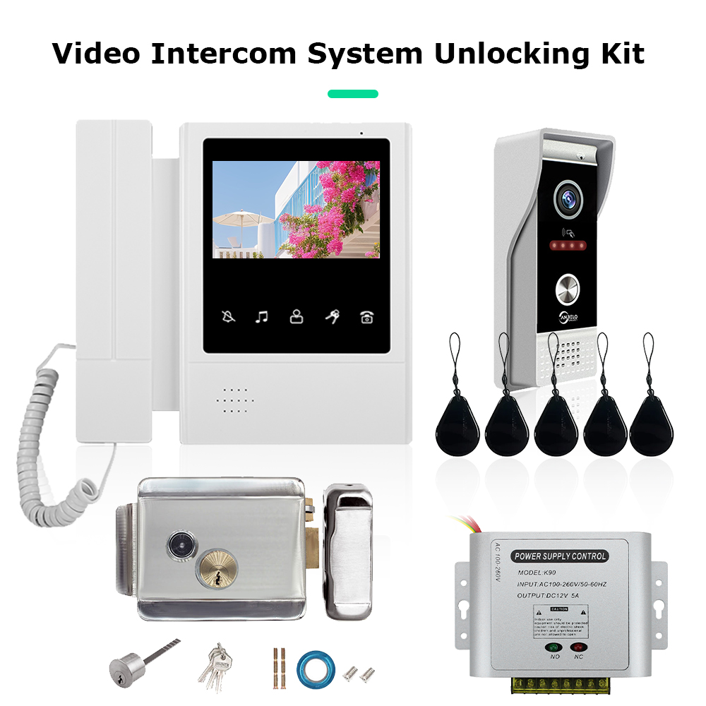 Smart Doorbell Wired - 4,3 Zoll LCD-Video-Intercom-System für die Unterstützung