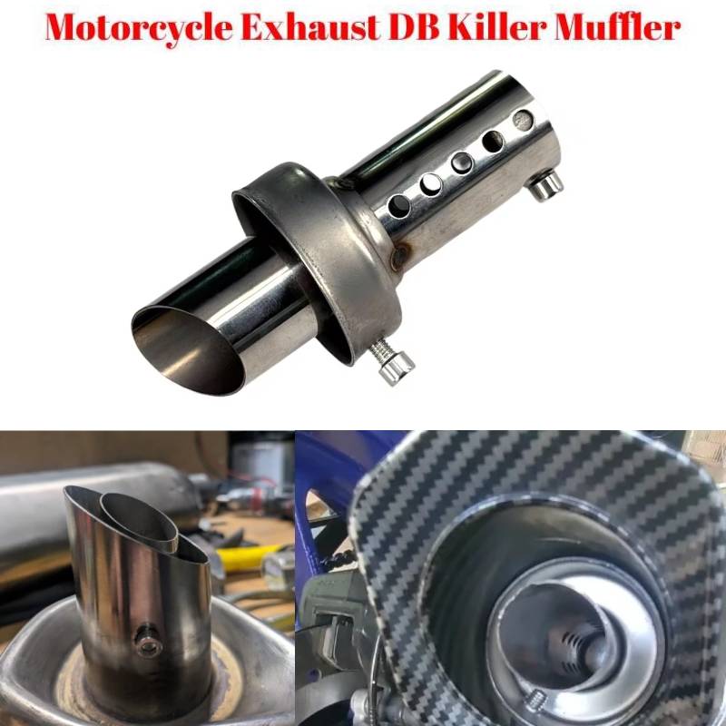 Ir Blaster Universal - Universeller 48-mm-Motorrad-Auspuffschalldämpfer, abnehmbarer DB-Killer-Schalldämpfer, Schallreduzierer für