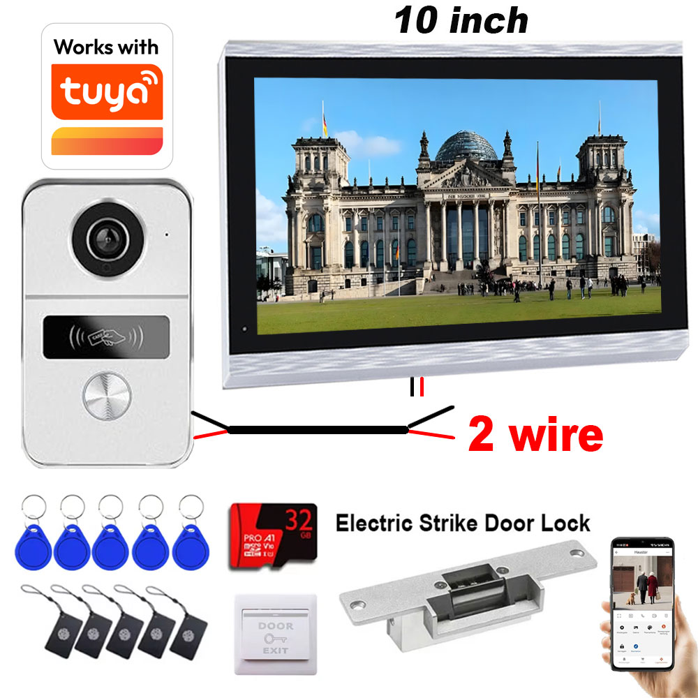 Smart Doorbell Wired - Neues 2-Draht Tuya WLAN Video-Gegensprechanlage-System HD