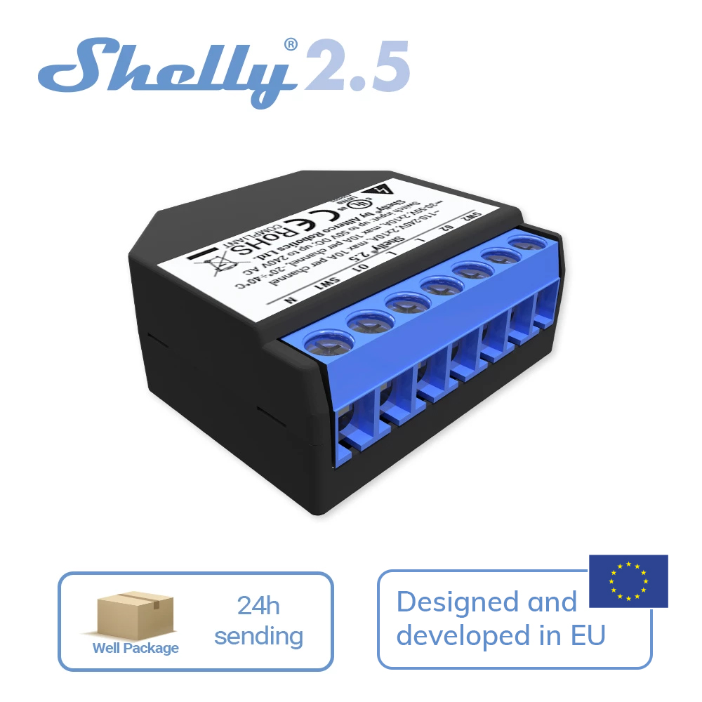 Shelly Relay Module - Shelly 2,5 Smart Home Doppel Relais