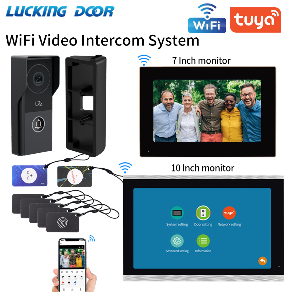 Smart Doorbell Wired - 7/10 Zoll Video-Gegensprechanlage 1080P Türklingel für