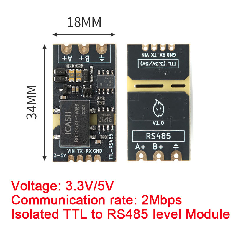 Shelly Relay Module - 5 Stück/1 Stück isoliertes TTL-zu-RS485-Pegelplatinenmodul, seriell,