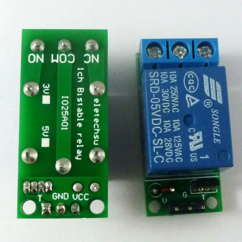 Shelly Relay Module - Flip-Flop-Relaismodul, bistabiler selbstsperrender Schalter, Low-Pulse-Trigger-Board für