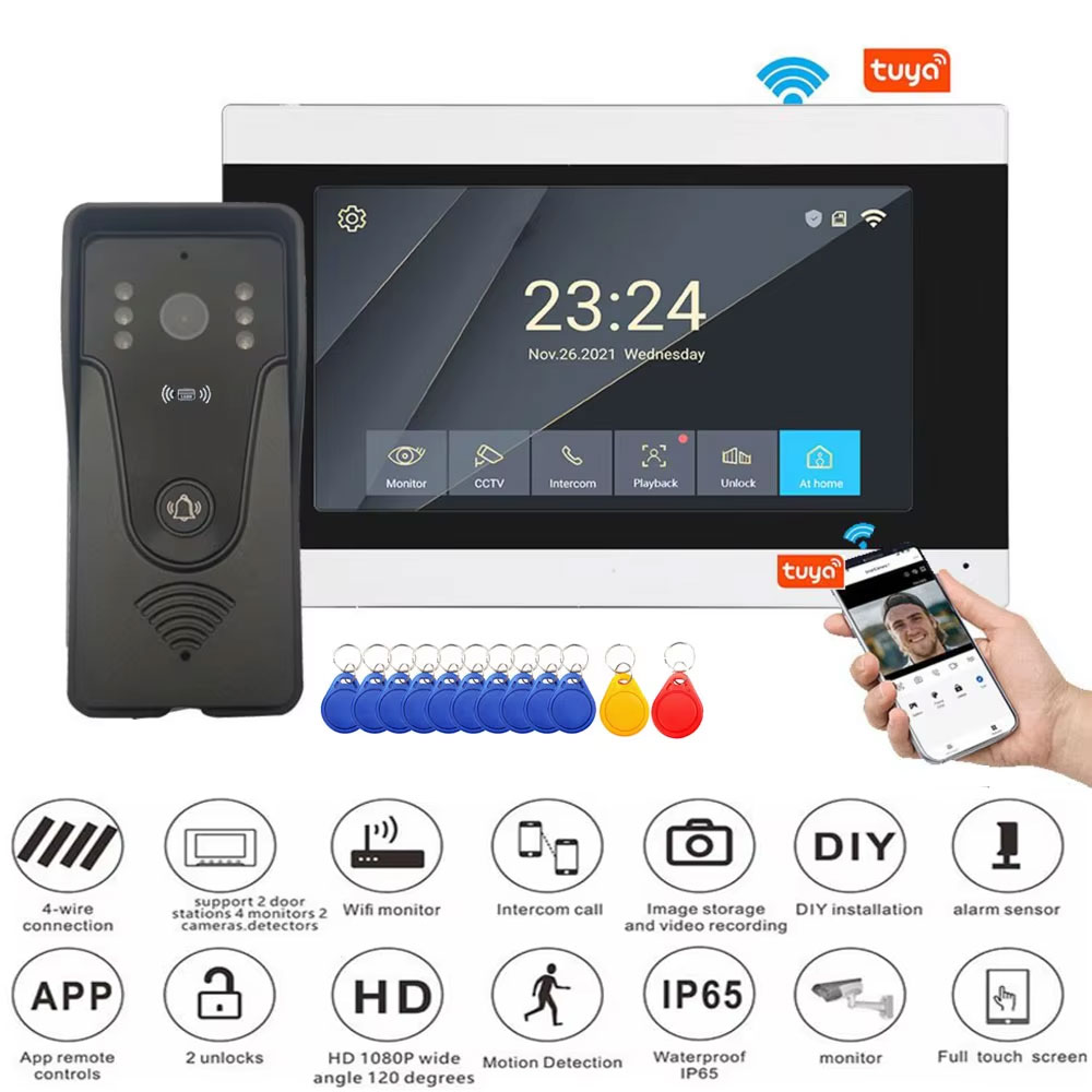 Smart Doorbell Wired - Tuya 1080P 7 Zoll Farbe Touch