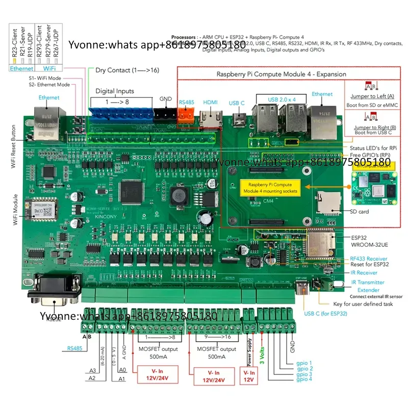 KC868-Server Ethernet WLAN RS2 – Diy Home Automation Server Bewertung und Preis