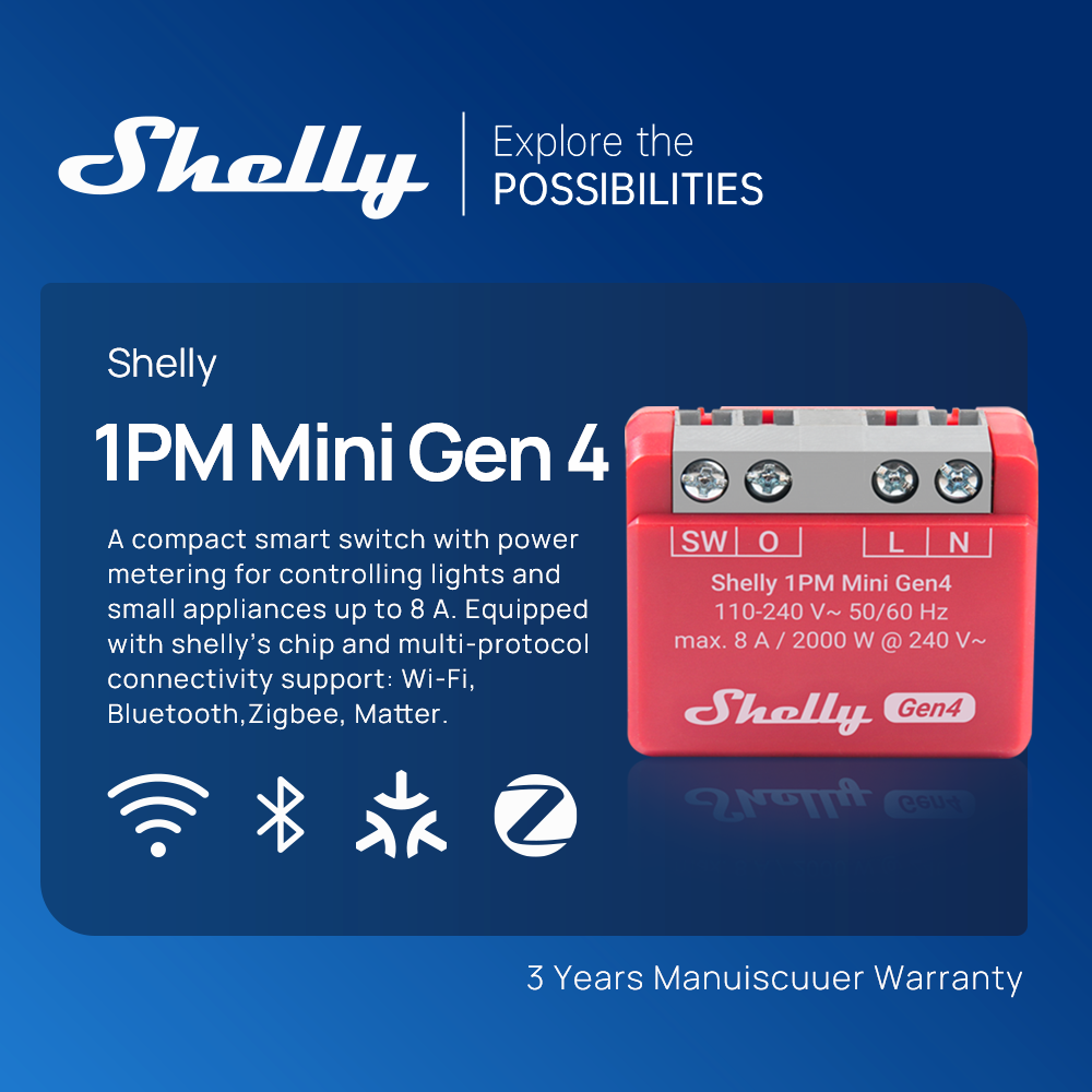 Shelly 1PM Mini Gen4 Zigbee Sm – Shelly Relay Module Bewertung und Preis