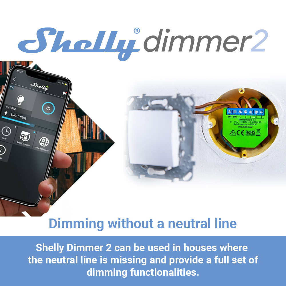 Shelly Dimmer 2, intelligenter – Shelly Relay Module Bewertung und Preis